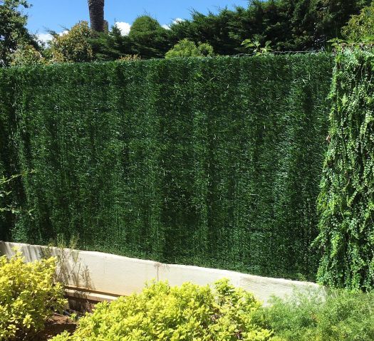 Haie Artificielle Brise Vue Feuillage Clôtures Feuille de Polyester  Résistance aux intempéries Couvrant Les Murs de Jardin Panneau d'écran de