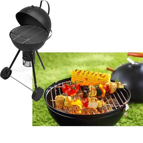 Gril De Barbecue De Charbon De Bois, Brasero Mobile, Bois Brûlant