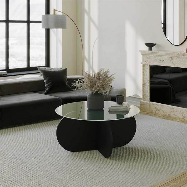 table-basse-ronde-bois-et-plateau-verre