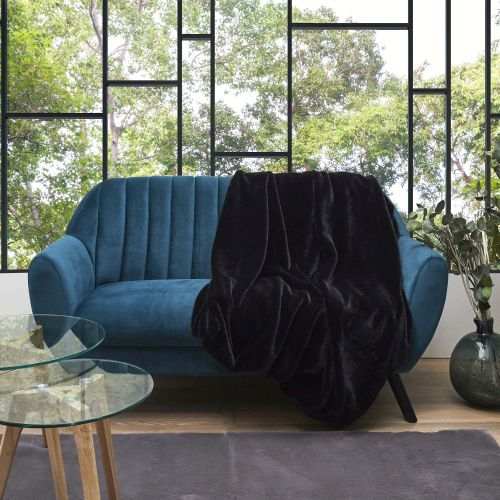 plaid-fausse-fourrure-noir