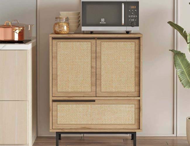 buffet-cuisine-bois-brut-cannage