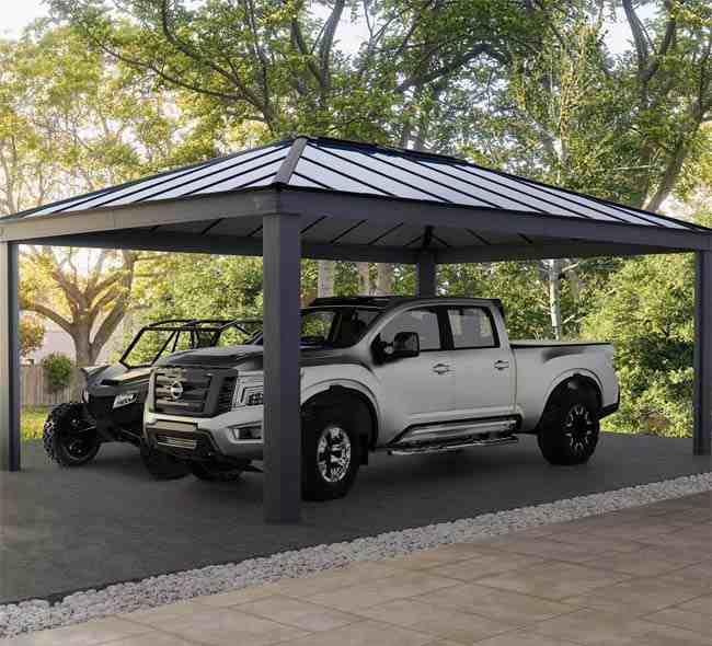 carport-alu-polycarbonate-2-voitures-4-pentes