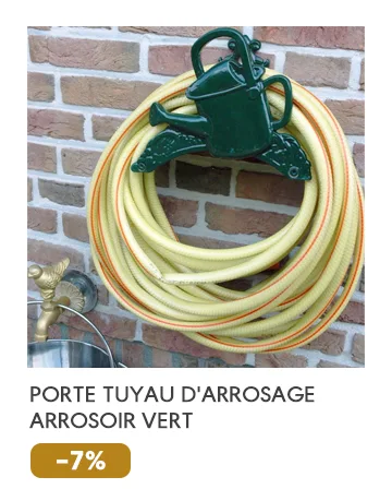 Porte tuyau d'arrosage arrosoir vert