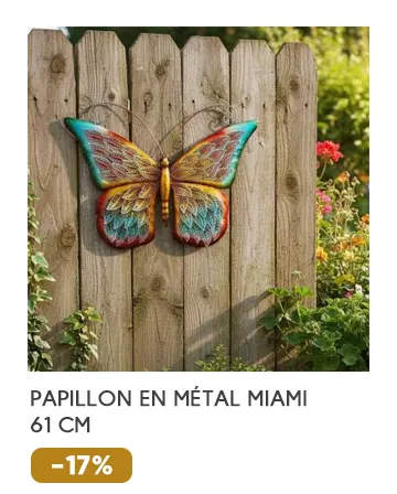 Papillon en métal Miami 61 cm