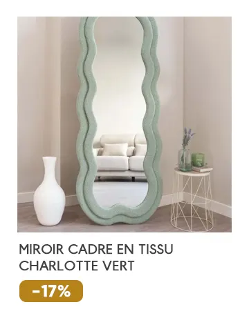Miroir cadre en tissu Charlotte