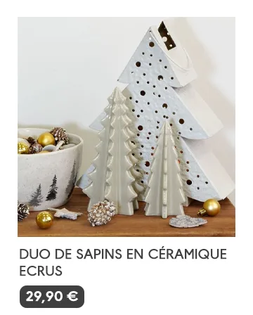 Duo de sapins en céramique