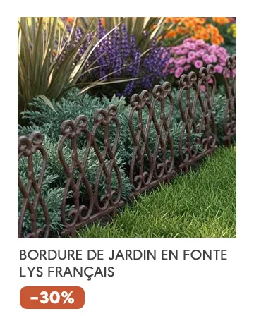 Bordure de jardin en fonte Lys français