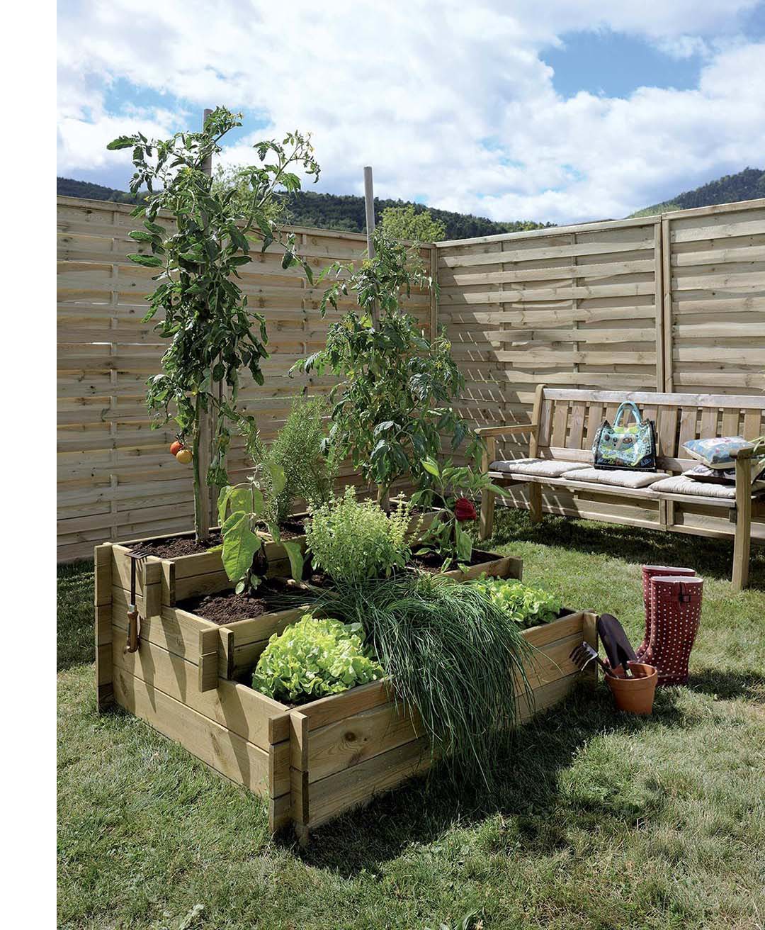 carre-potager-escalier-bois
