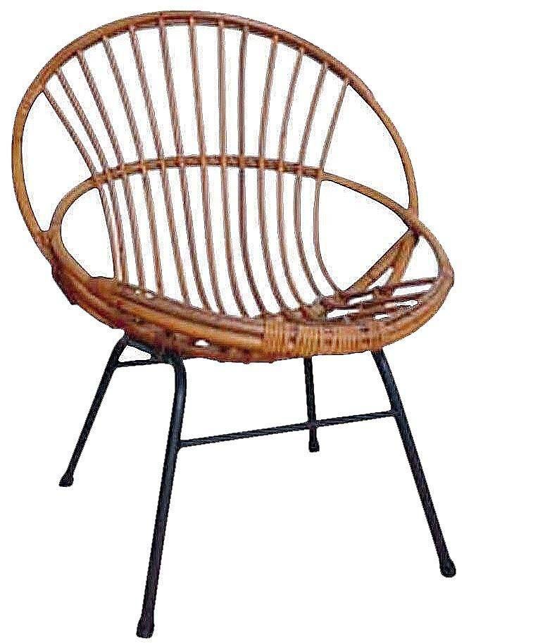fauteuil-rotin-metal-coquille