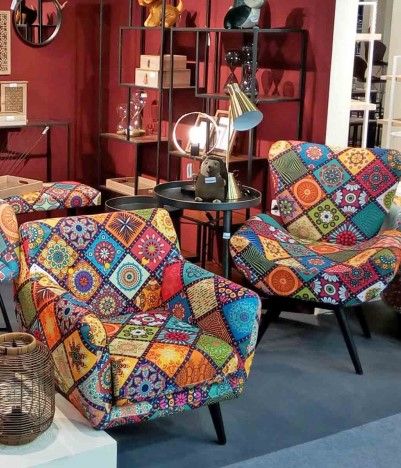 fauteuil-multicolore-pas-cher