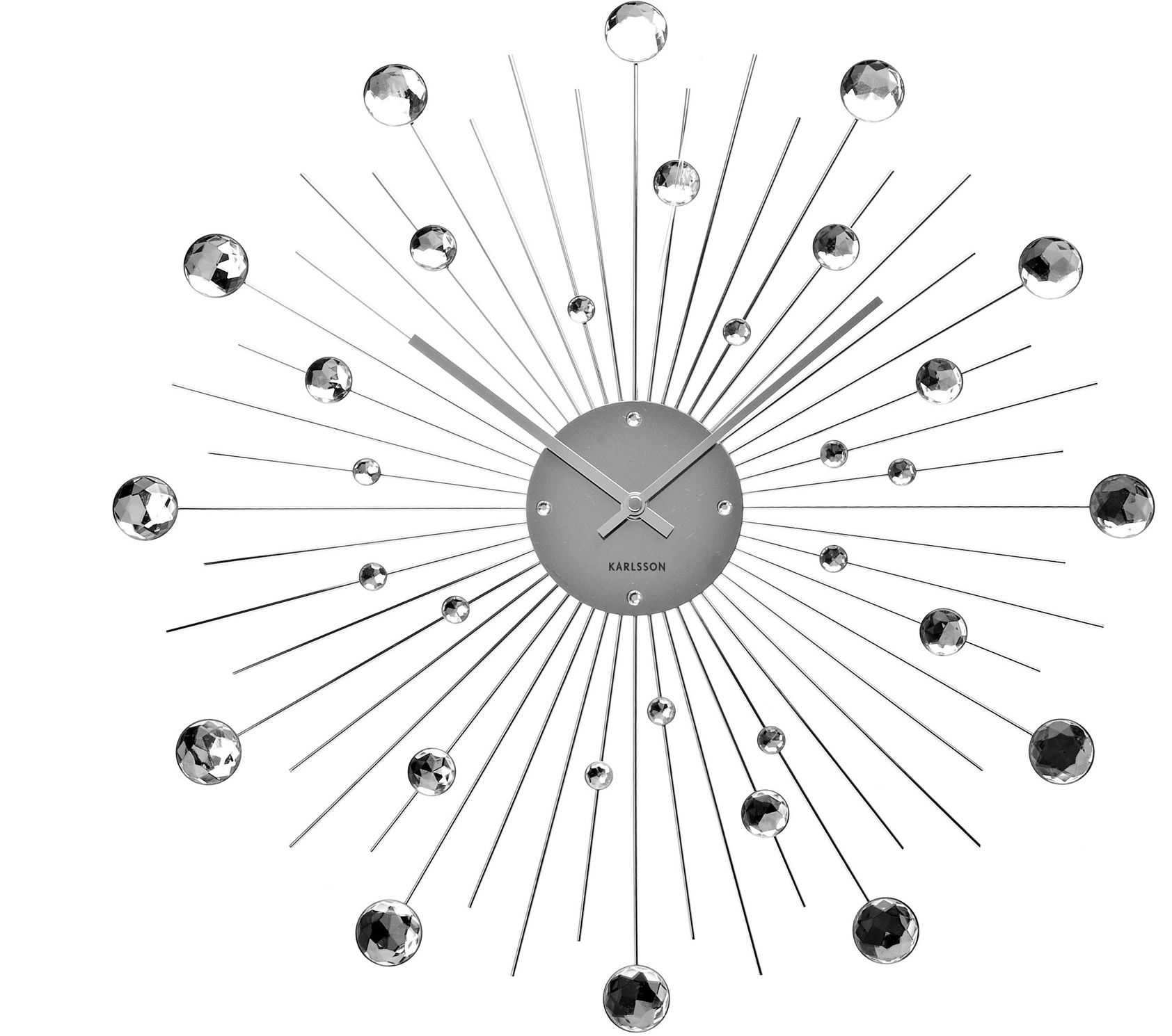 decoration-murale-argentee-horloge-chromee