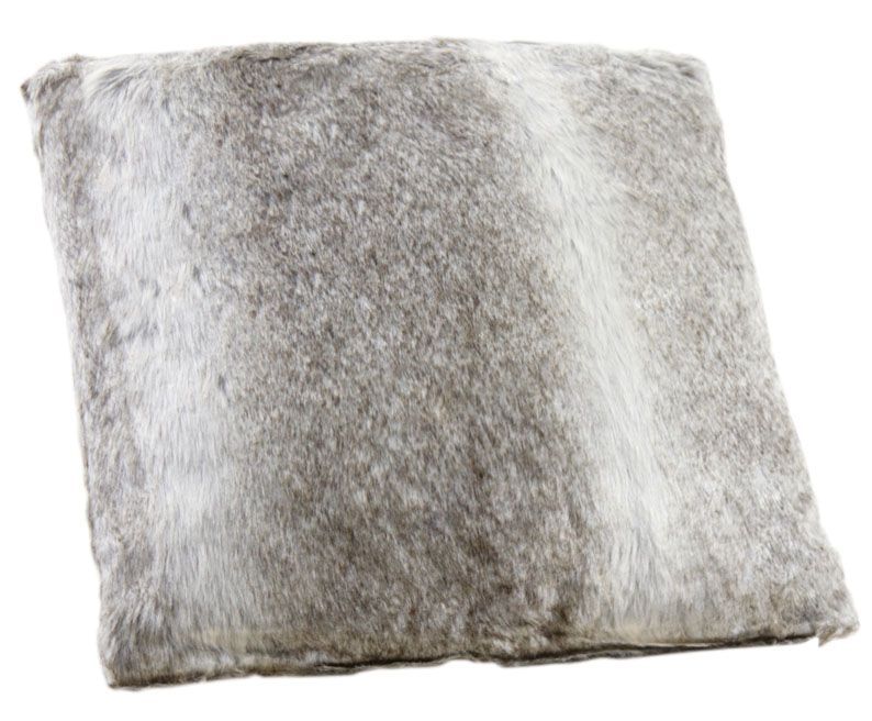 canape-banquette-Coussin-gris-fausse-fourrure