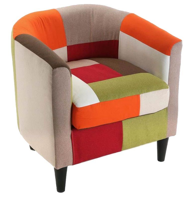 fauteuil-patchwork-club-tissu