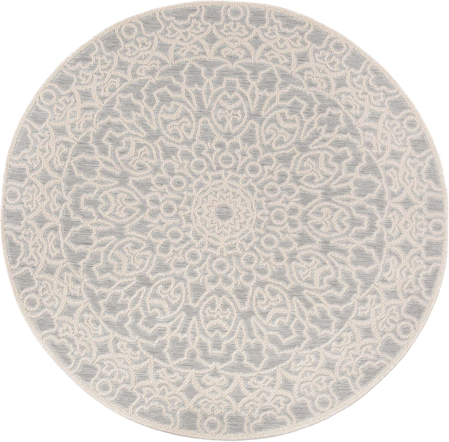 Tapis rond en polypropylène perle Adi