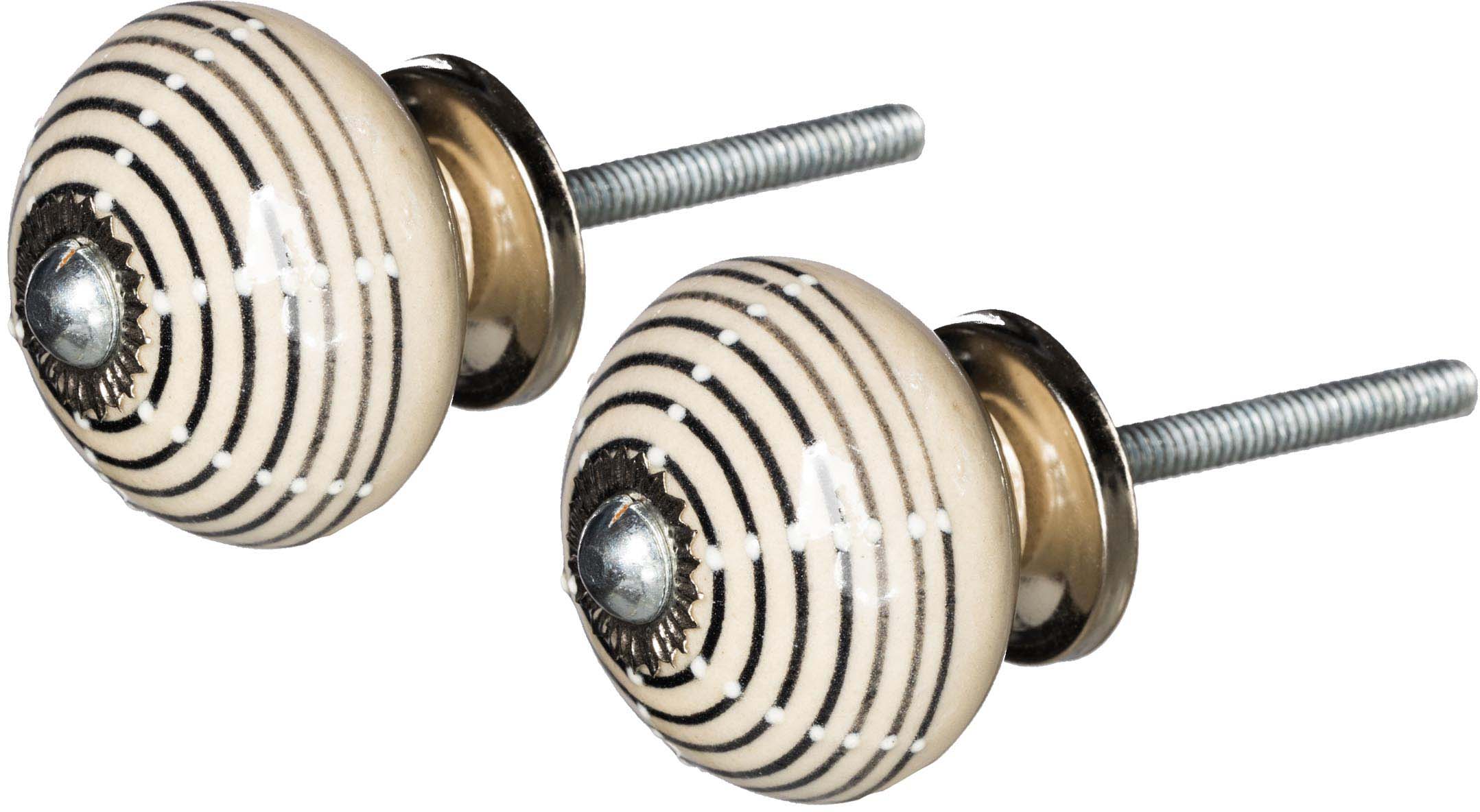 Bontons de porte rond avec cercles (Lot de 2)