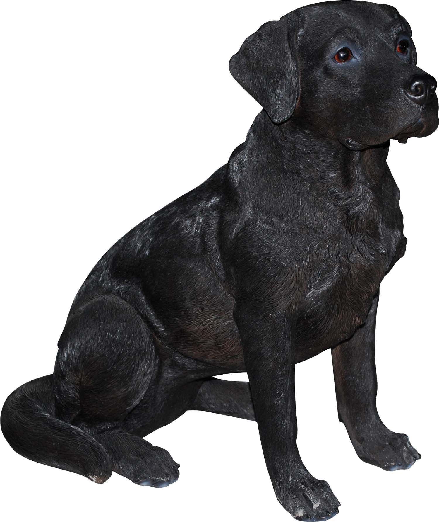 Labrador assis en résine 54 cm