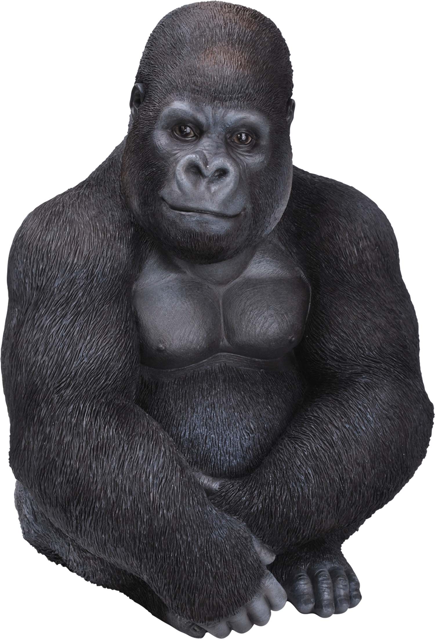 Gorille assis en résine 40 cm