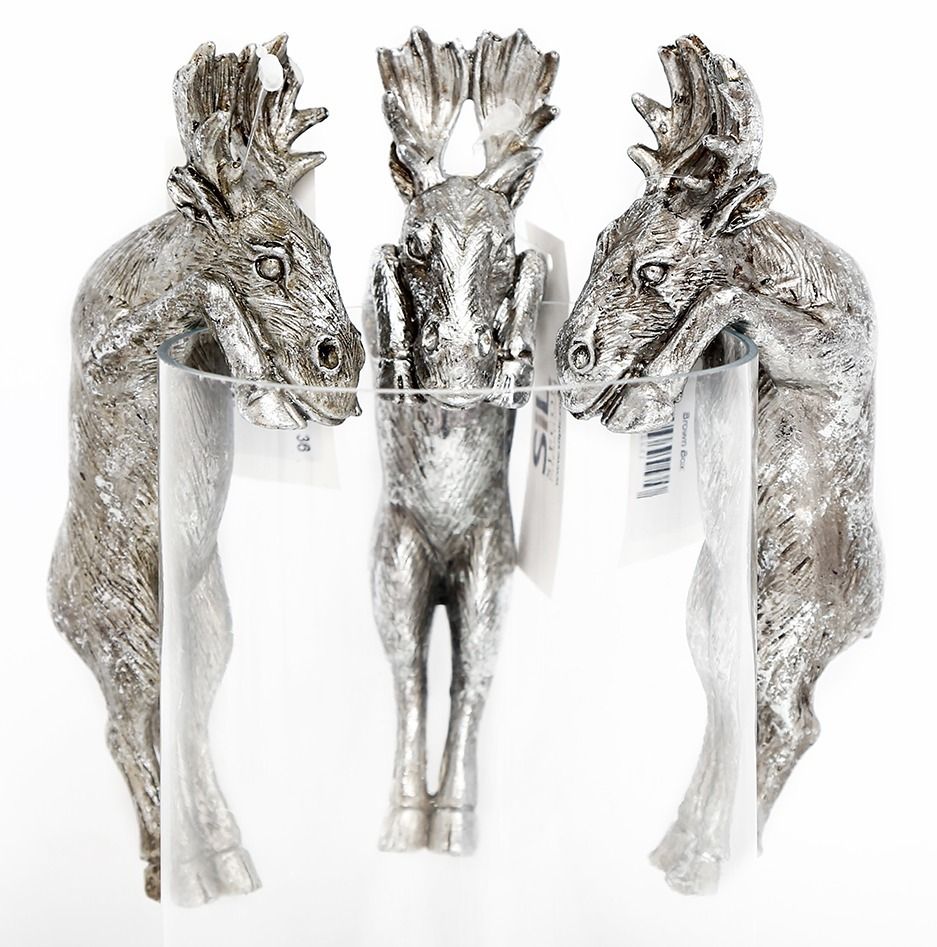 Elan chromé à suspendre en polyrésine (Lot de 3)