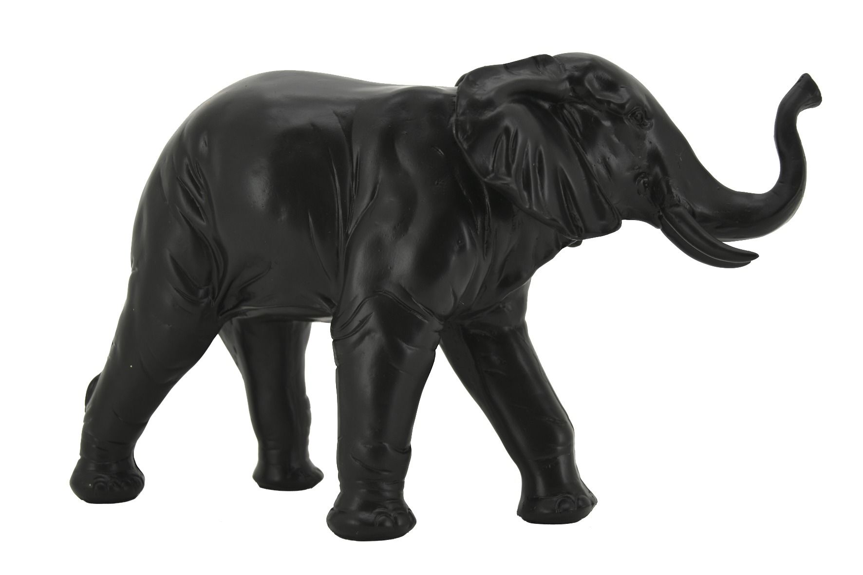 Éléphant en résine noir
