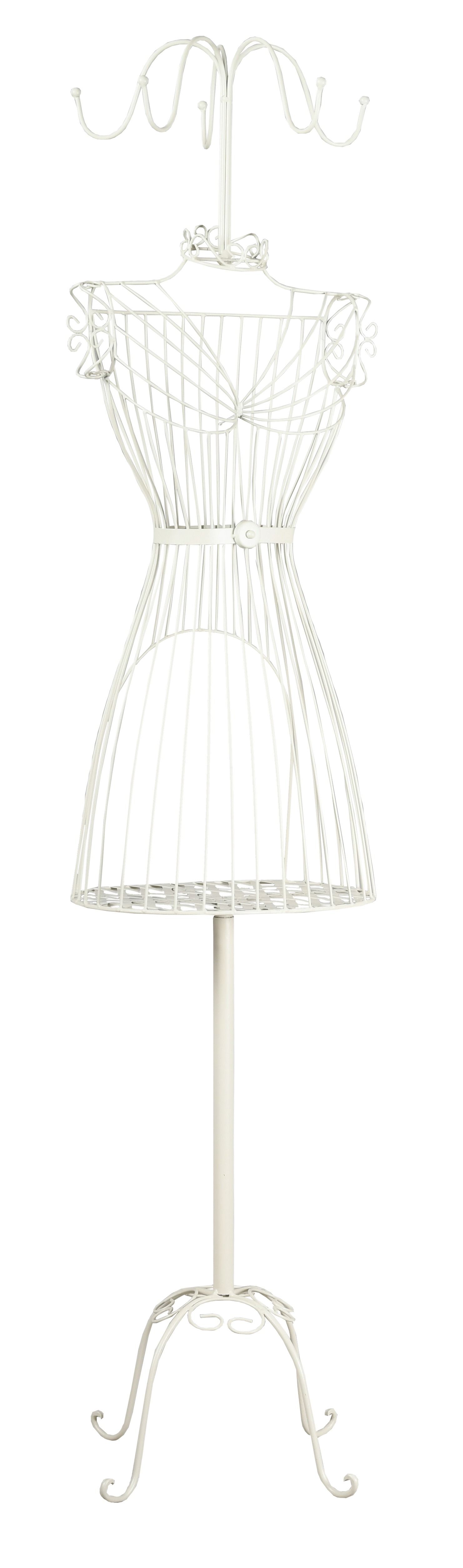 Mannequin en métal laqué blanc
