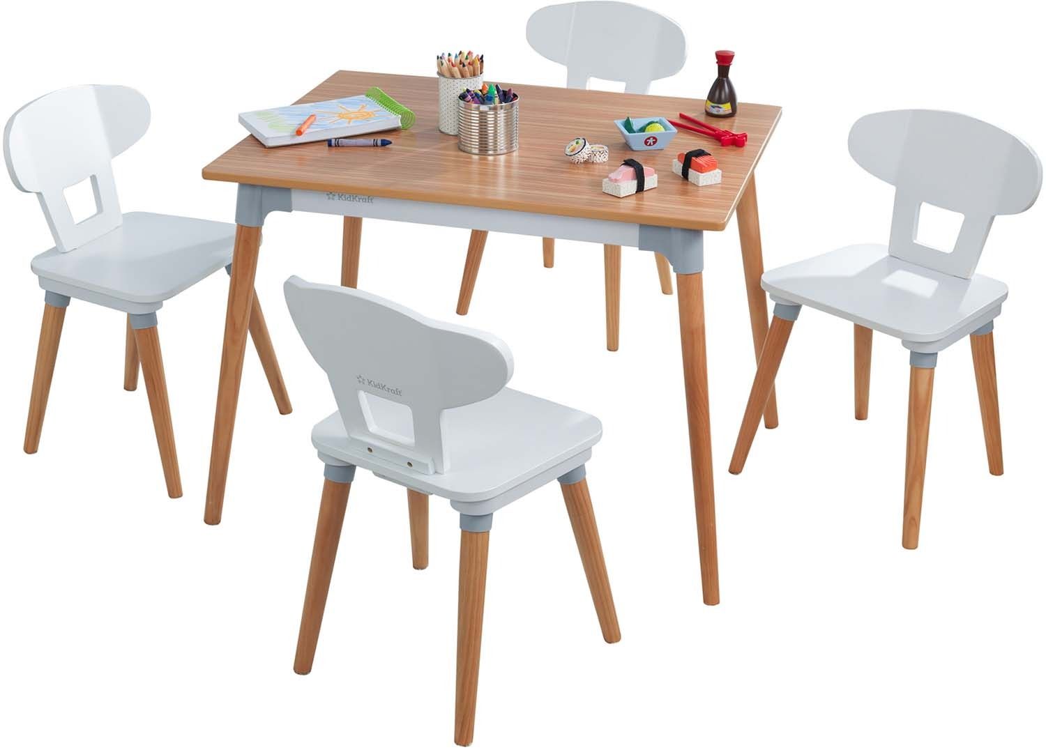Ensemble table et 4 chaises rétro pour enfants et tout-petits