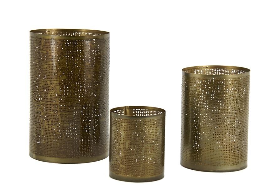 Photophores en métal doré