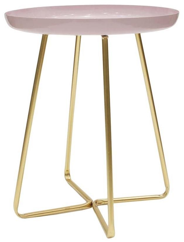 Table d'appoint plateau rond glossy