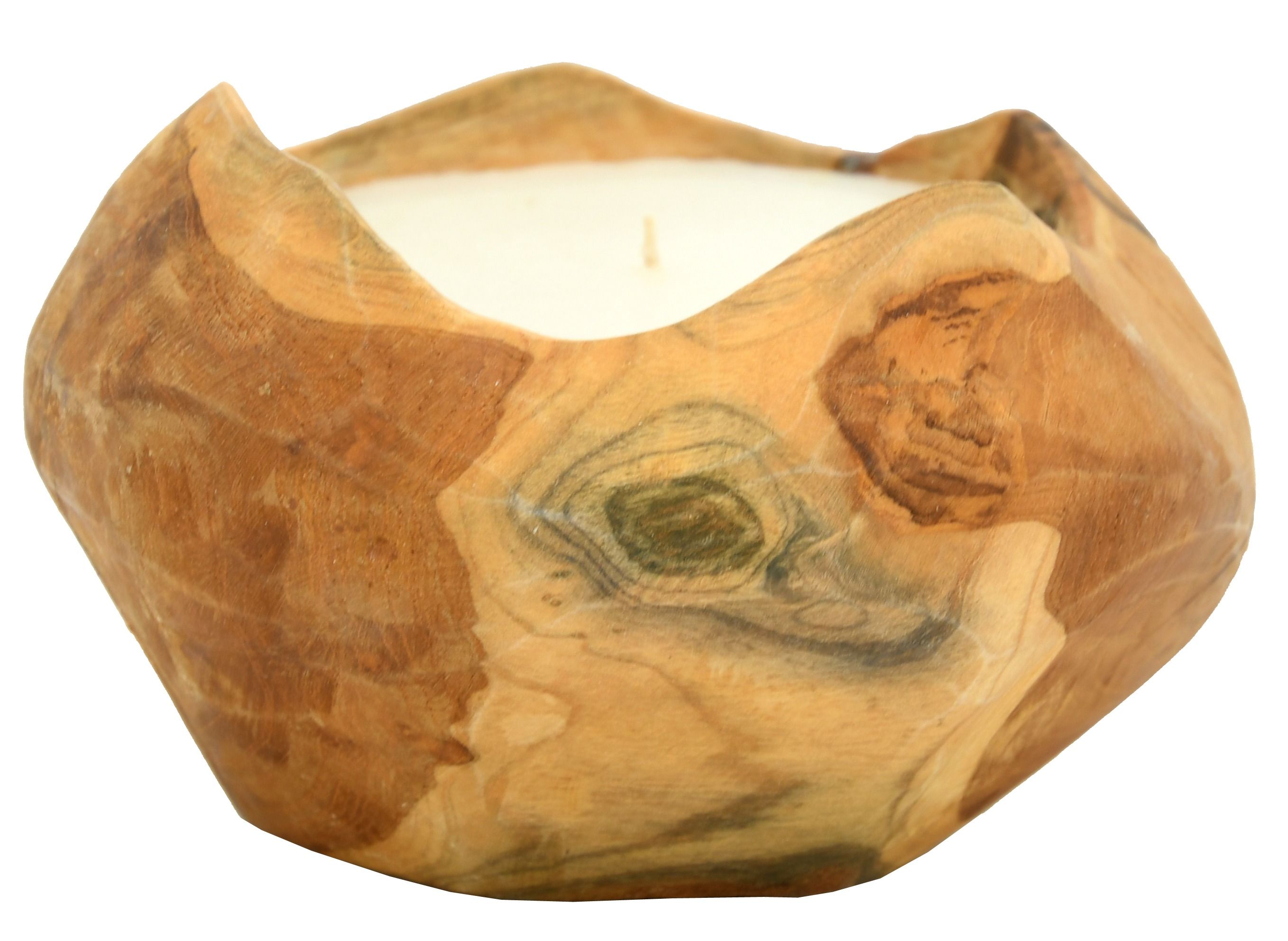 Bougie en teck naturel