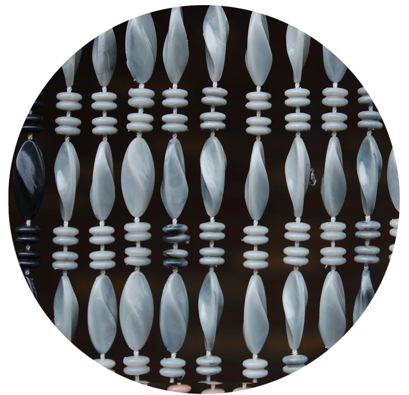 Rideau de porte gris marbre Genoa 90x210 cm