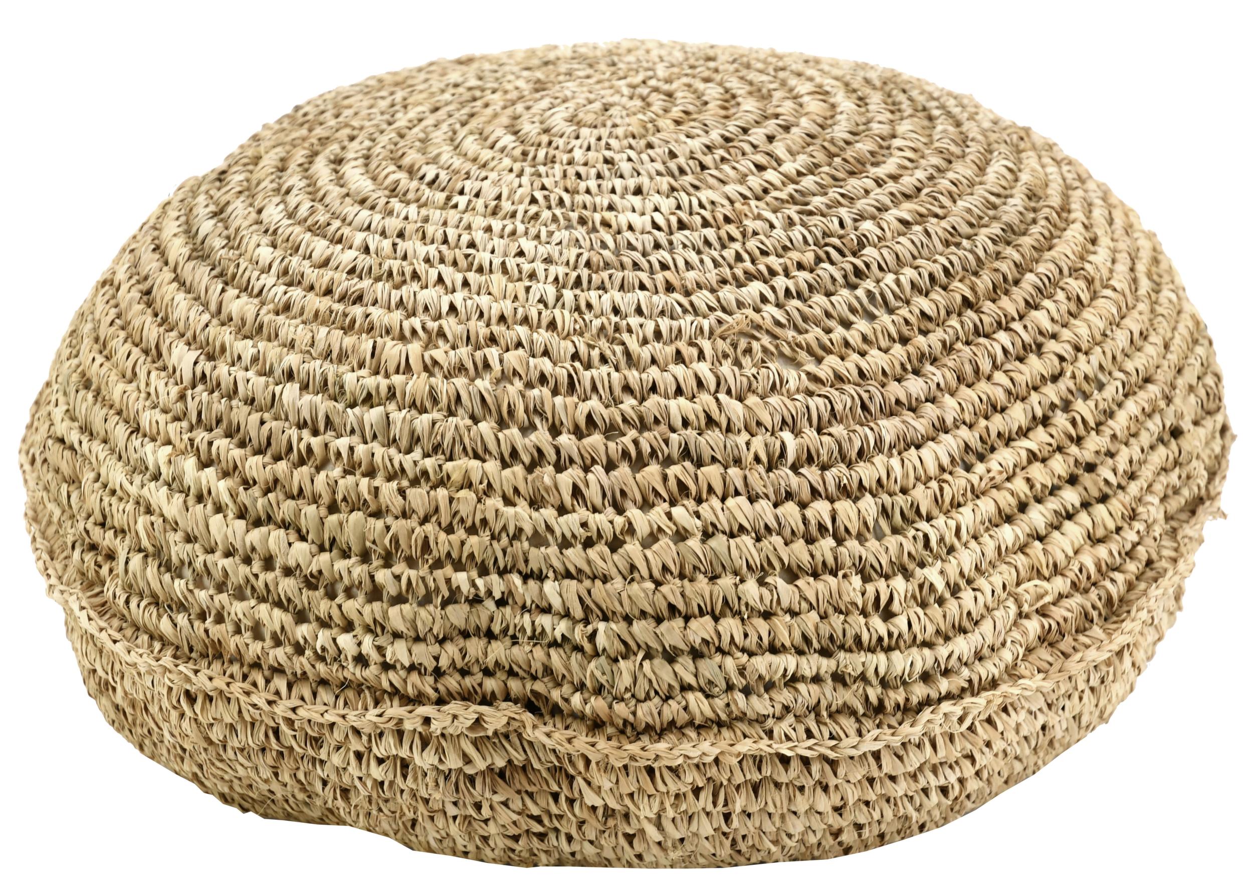 Pouf en sisal naturel