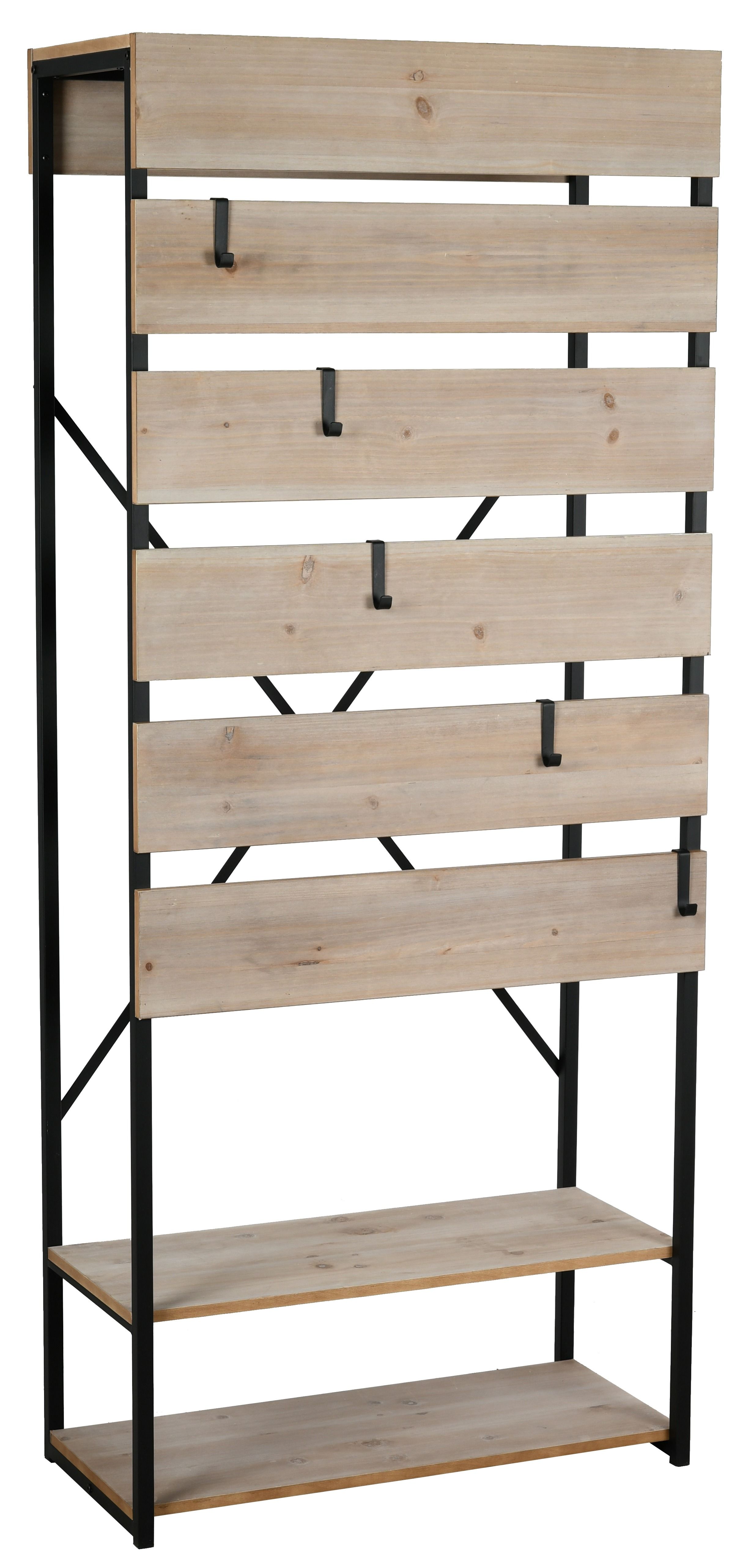 Vestiaire en métal et en bois