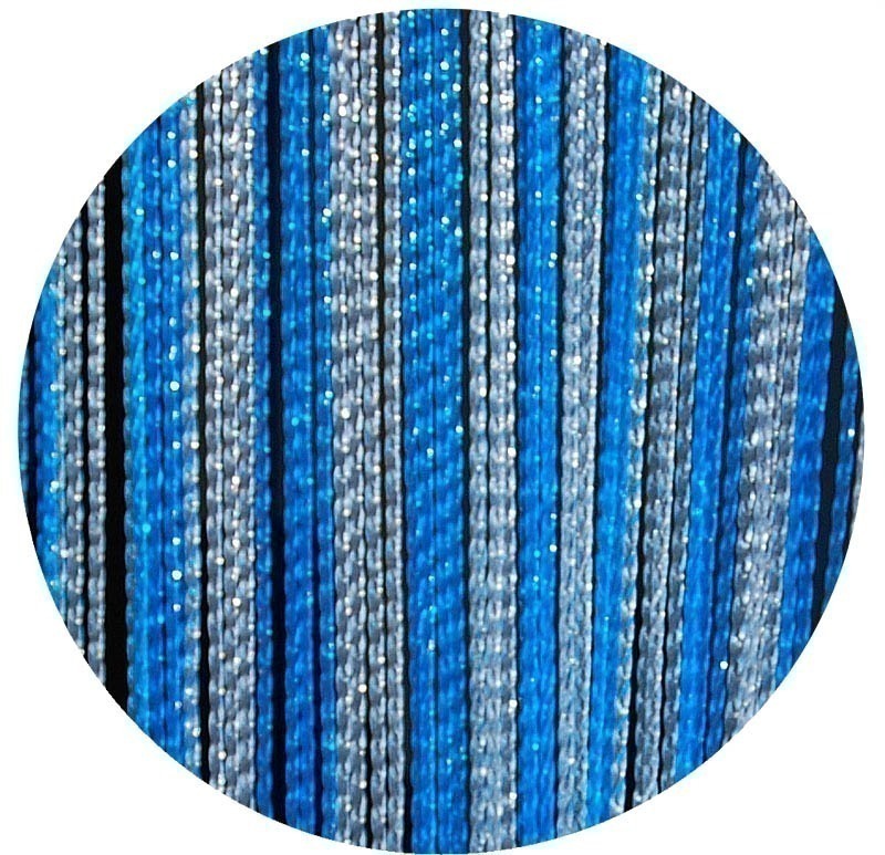 Rideau de porte en PVC bleu Rimini 90x210 cm