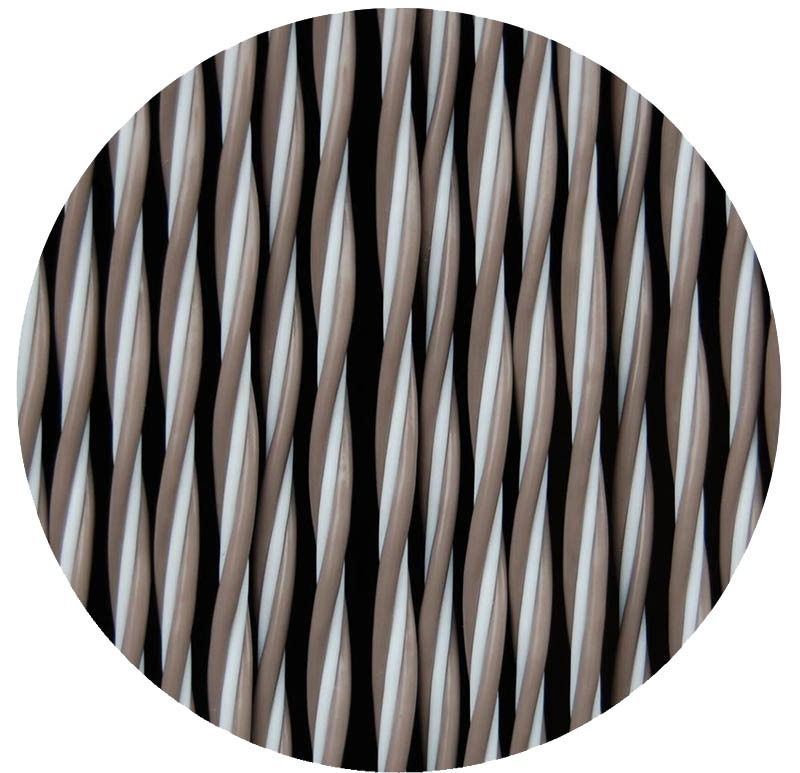 Rideau de porte en PVC taupe Padova 100x230 cm