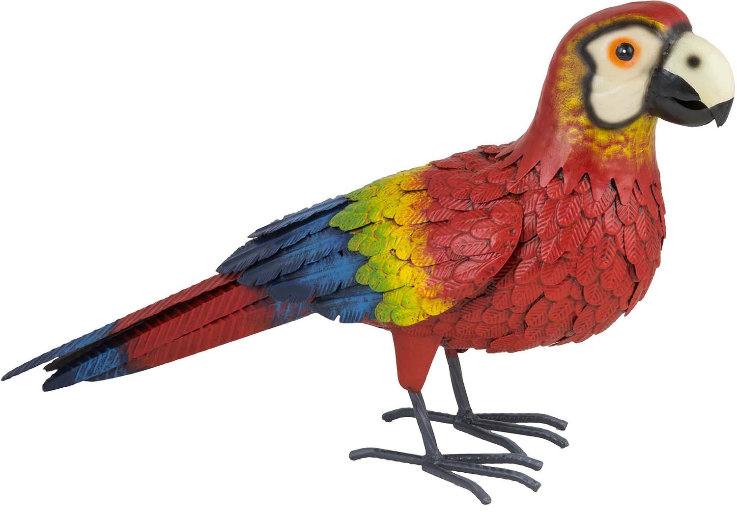 Perroquet coloré en métal 29 cm