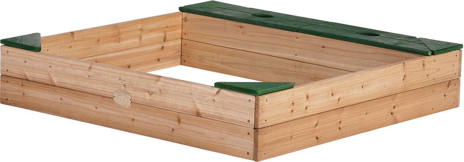 Bac à sable en bois avec rangements et bâche Amy