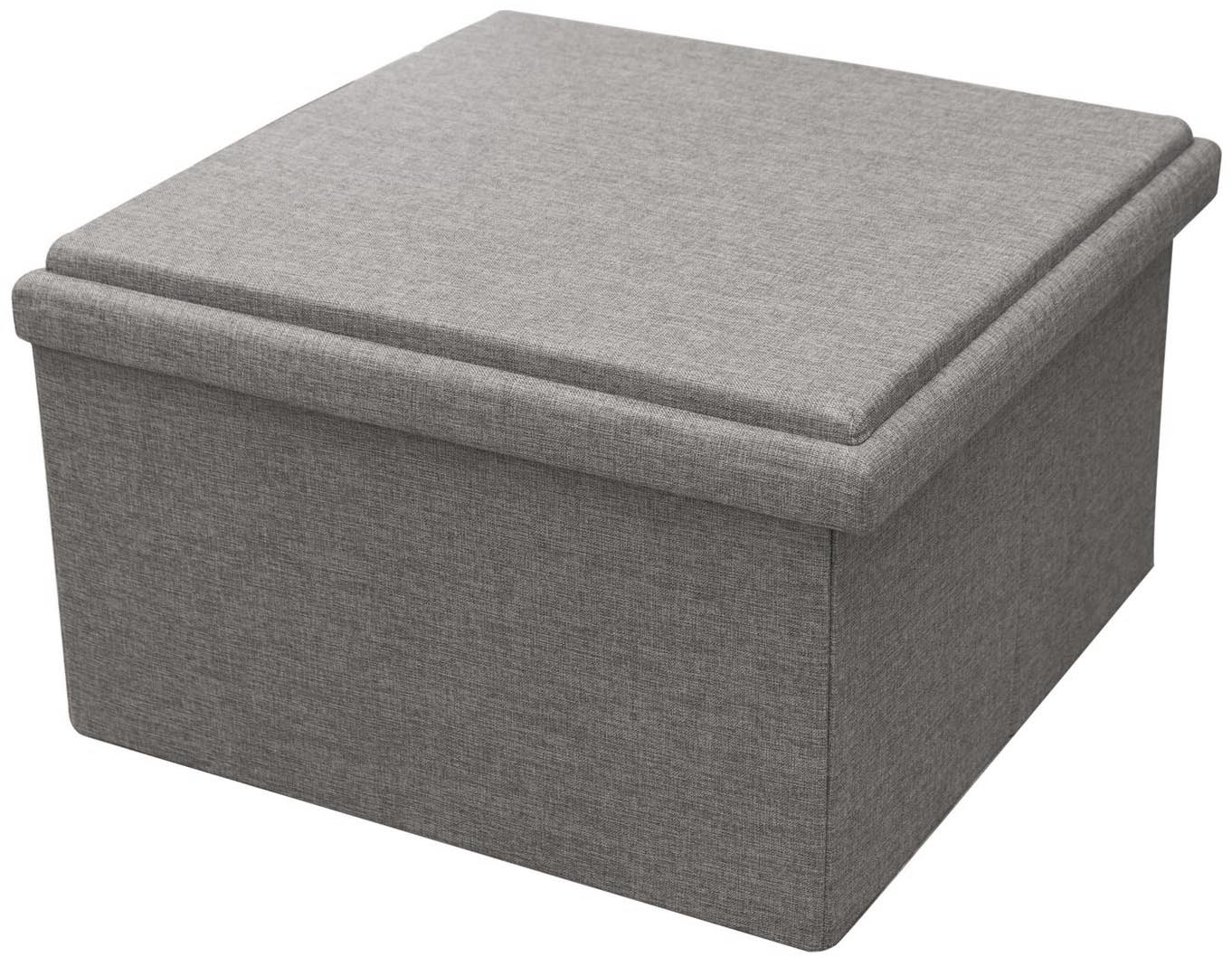 Coffre rangement XXL pouf réversible table basse