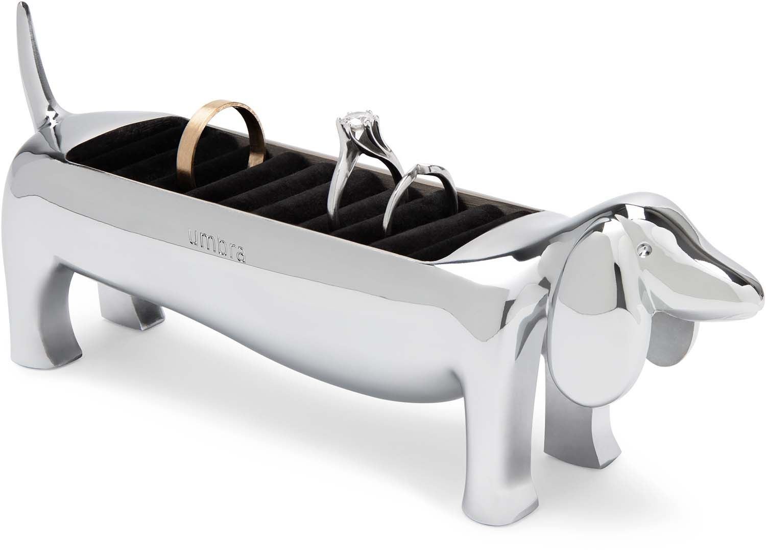 Porte bagues en zinc Teckel