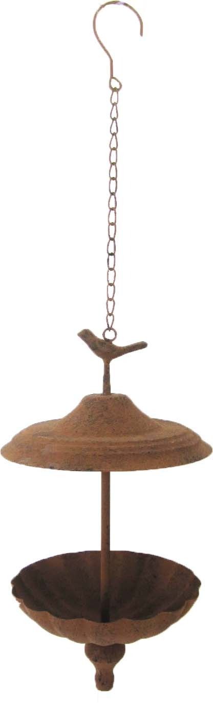 Mangeoire suspendre aspect rouillé 19 cm