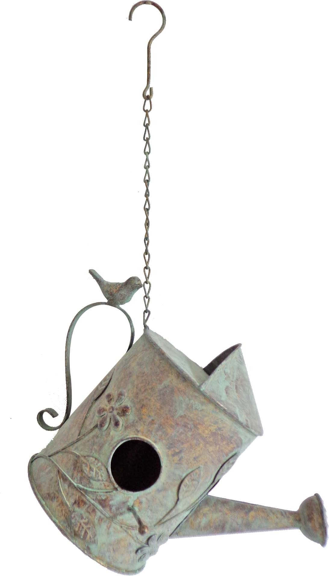 Nichoir à suspendre arrosoir patiné