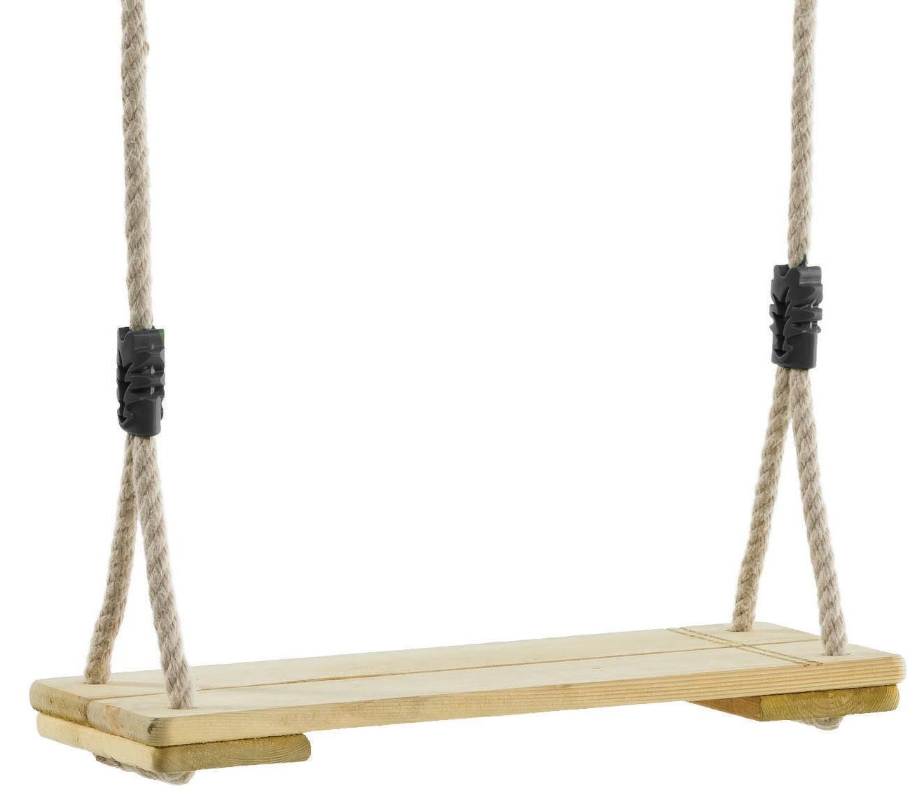 Balançoire en Pin traité avec Cordes en Chanvre synthétique 44x17,5cm