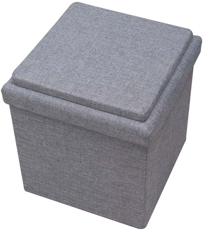 Coffre rangement pouf réversible table basse 38 cm