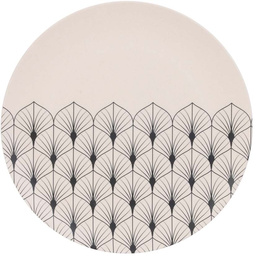 Assiette en fibre de bambou Eco concept 25 cm Feuilles