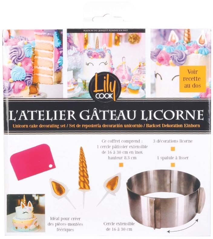 Coffret à patisserie décoration licorne