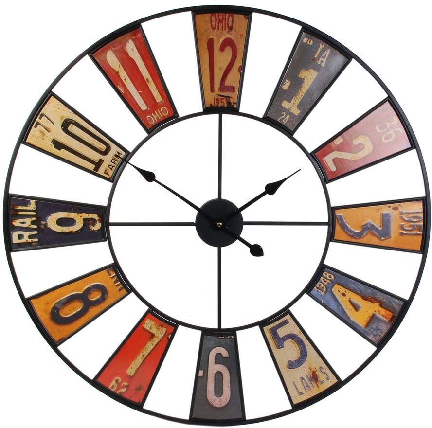 Horloge en métal Recyclerie 80 cm