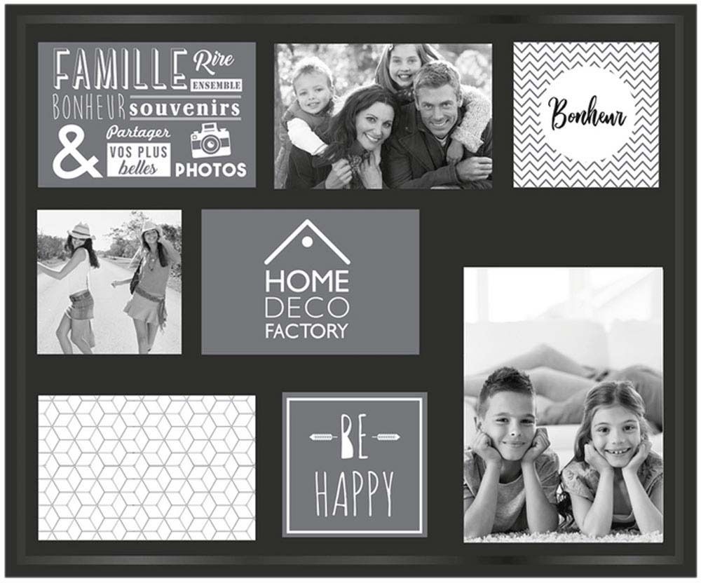 Pêle-mêle noir en plastique 8 vues Family