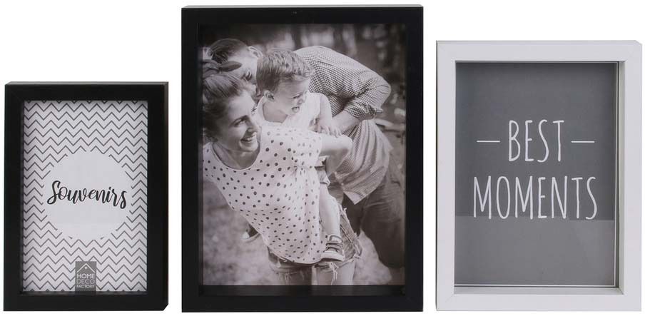 3 cadres photos à poser ou à suspendre Souvenirs