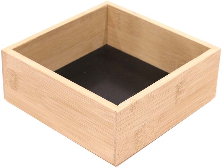 Rangement en bois pour tiroir fond noir 15 x 15 x 7 cm