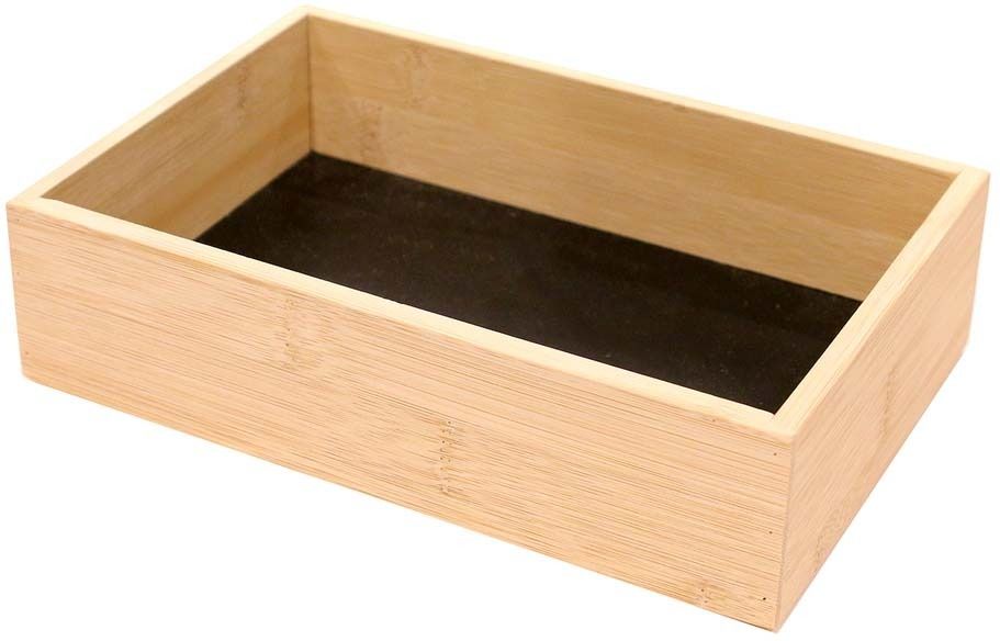 Rangement en bois pour tiroir fond noir 23 x 15 x 7 cm