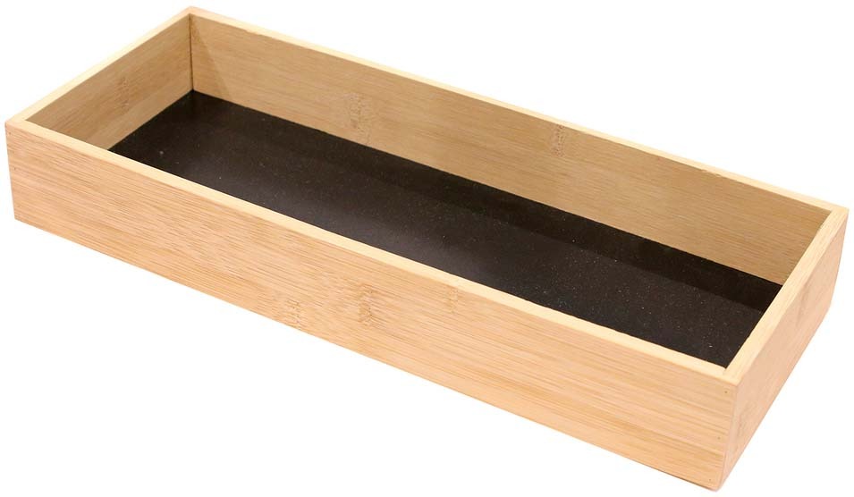 Rangement en bois pour tiroir fond noir 38 x 15 x 7 cm