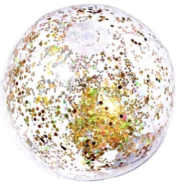 Ballon gonflable à paillettes dorées 35 cm